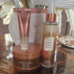 Bath & Body Works Warm Vanilla Sugar Butter, Mist, Hand Creme